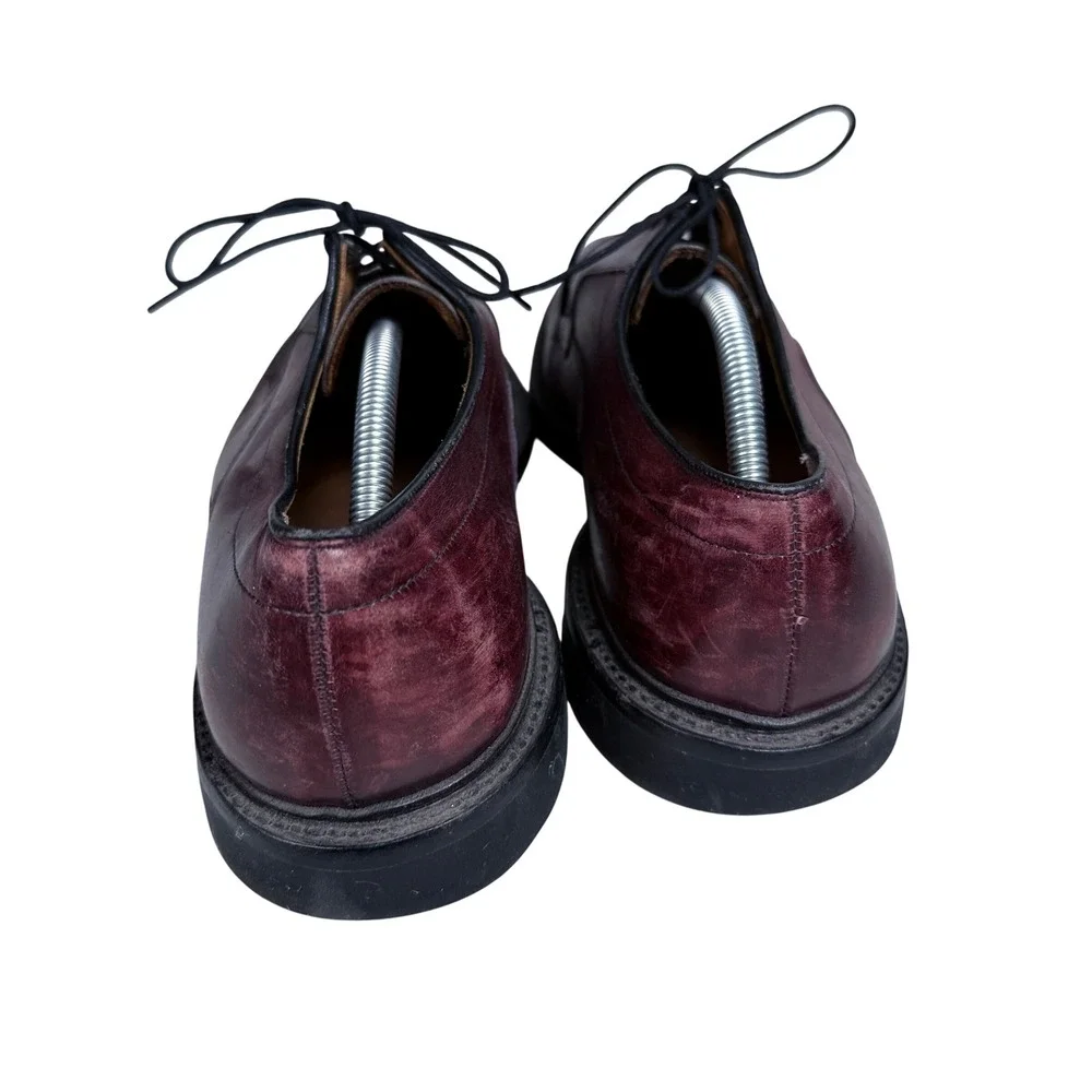 Allen Edmonds Benton Derby Mens 10.5 EEE Burgundy Leather Split Toe Oxford 5971